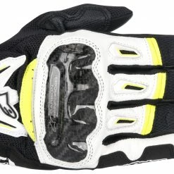Summer Gloves Alpinestars SMX-2 Air Carbon V2 Gloves -Motorcycle Gloves Sales alpinestars smx2 acv2 glove black white fluo yellow scaled