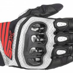 Summer Gloves Alpinestars SPX Air Carbon V2 Gloves -Motorcycle Gloves Sales alpinestars spx air carbonv2 gloves black white fluo red