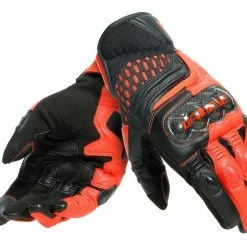 Short Cuff Gloves Dainese Carbon 3 Short Gloves -Motorcycle Gloves Sales dainese carbon3 short gloves black fluo red