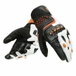 Short Cuff Gloves Dainese Carbon 3 Short Gloves -Motorcycle Gloves Sales dainese carbon3 short gloves black white flame orange