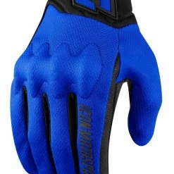 Summer Gloves Icon Anthem 2 CE Gloves -Motorcycle Gloves Sales icon glove anthem2 ce hi viz blue