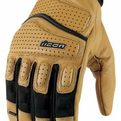 Short Cuff Gloves Icon Super Duty 2 Gloves -Motorcycle Gloves Sales icon glove superduty tan