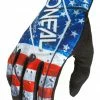O'Neal Mayhem USA Gloves 1 O'Neal Mayhem USA Gloves -Motorcycle Gloves Sales o neal mayhem usa gloves red white blue