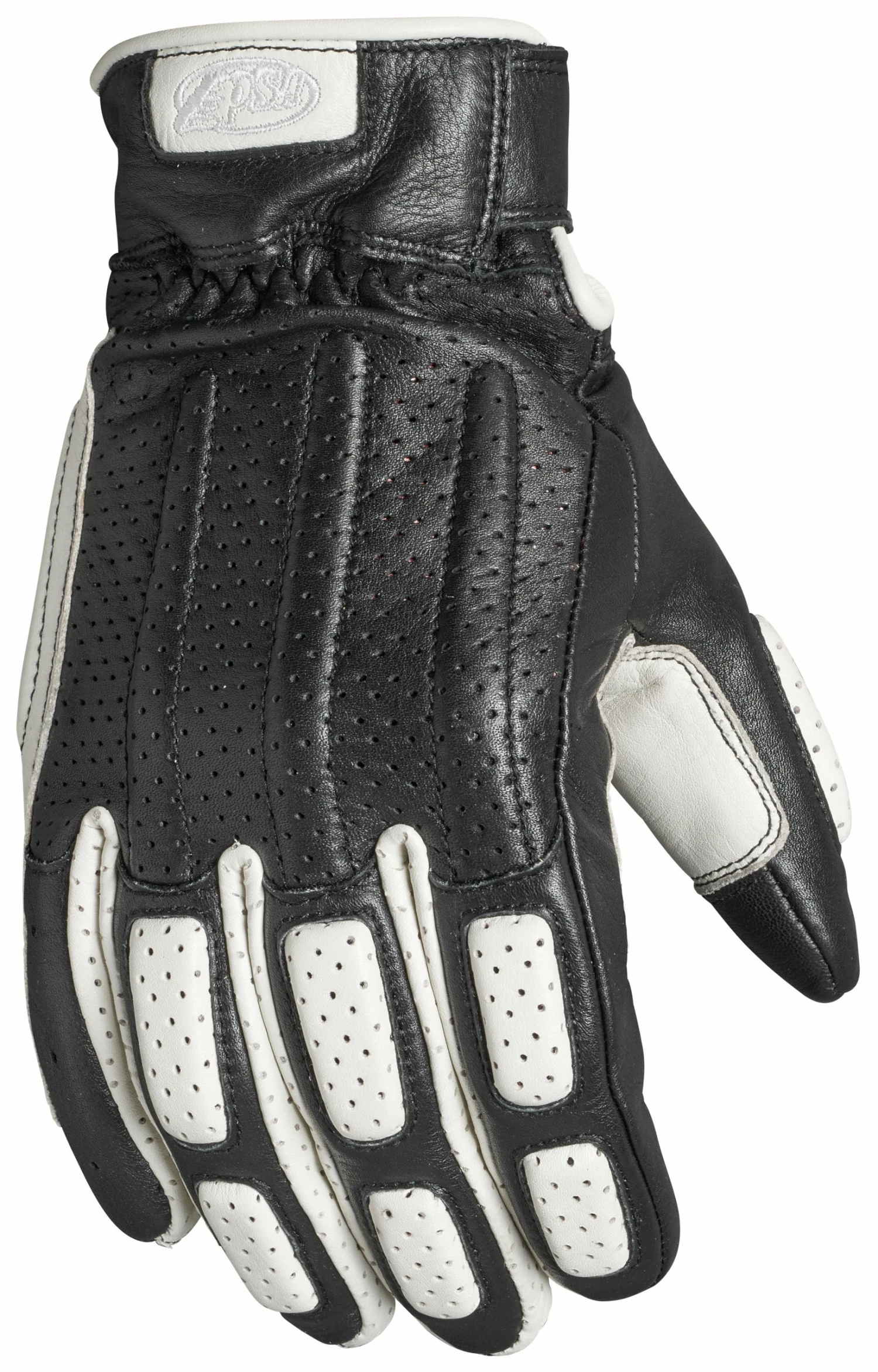 RSD Apparel Summer Gloves Roland Sands Rourke Gloves - Black/White 3 RSD Apparel Summer Gloves Roland Sands Rourke Gloves - Black/White
