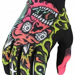 Troy Lee Designs Air Skull Demon Gloves -Motorcycle Gloves Sales troy lee designs air skull demon gloves orange green