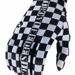 Troy Lee Designs Summer Gloves Troy Lee Flowline MTB Gloves -Motorcycle Gloves Sales troy lee flowline mtb gloves black white checkers