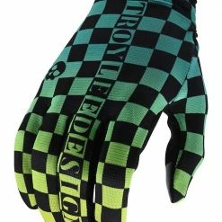 Troy Lee Designs Summer Gloves Troy Lee Flowline MTB Gloves -Motorcycle Gloves Sales troy lee flowline mtb gloves green black checkers
